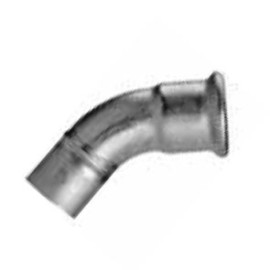 Curva 45º macho-fêmea 54 mm inox AISI 316L de cravar Inoxpres