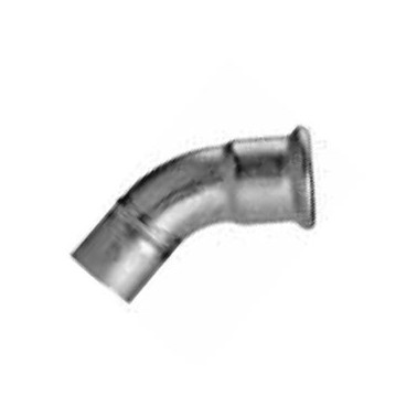 Curva 45º macho-fêmea 88 mm inox AISI 316L de cravar Inoxpres