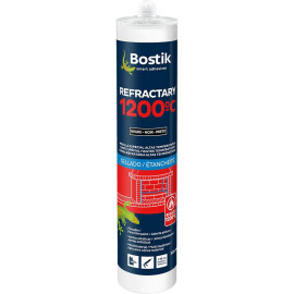 Massa refratária 1200ºC preto 310 ml Bostik