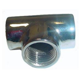 Tê de 1/2'' fêmea-fêmea-fêmea cromado