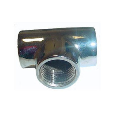 Tê de 1/2'' fêmea-fêmea-fêmea cromado