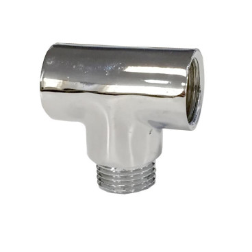 Tê de 1/2'' fêmea-macho-fêmea cromado