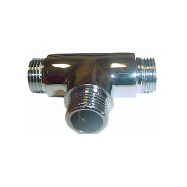 Tê de 1/2'' macho-macho-macho cromado