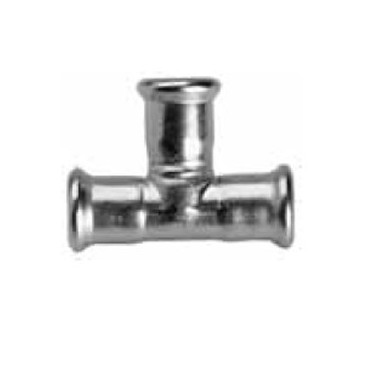 Tê simples de 15 mm inox de cravar Inoxpres