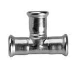 Tê simples de 22 mm inox de cravar Inoxpres