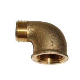 Joelho macho-fêmea redução 3/4'' x 1/2'' latão