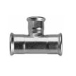 Tê redução centro 54 x 42 x 54 inox de cravar Inoxpres