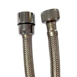 Bicha fêmea-fêmea 1/2'' com 110 cm cónica malha de aço para kit higiene