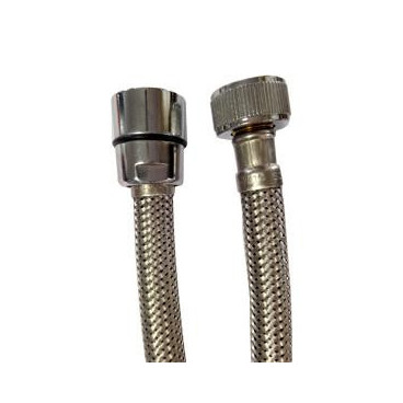 Bicha fêmea-fêmea 1/2'' com 110 cm cónica malha de aço para kit higiene