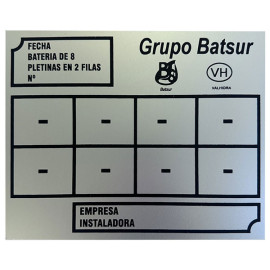 Placa de classificação 2 filas - 8 contadores
