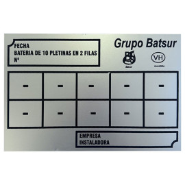 Placa de classificação 2 filas - 10 contadores