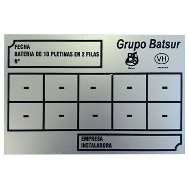 Placa de classificação 2 filas - 10 contadores