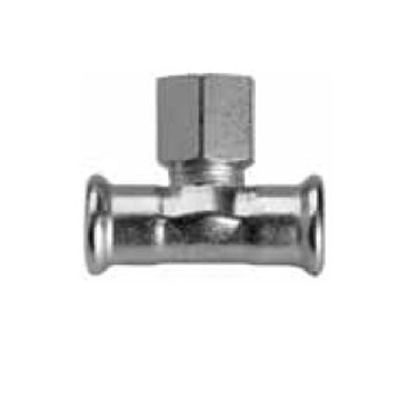 Tê roscado ao centro 54 x 1/2'' x 54 inox de cravar Inoxpres