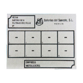 Placa de classificação 3 filas - 24 contadores