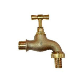 Torneira de serviço latão com junção 1/2'' x 3/4''