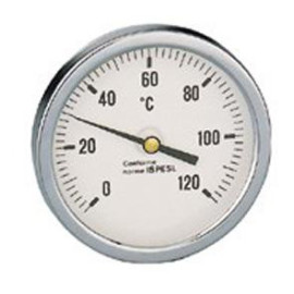 Termómetro bimetálico 63 mm 0-120ºC 1/2''