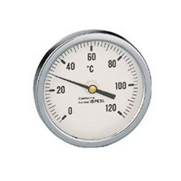 Termómetro bimetálico 63 mm 0-120ºC 1/2''