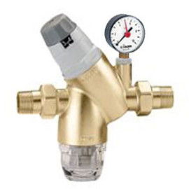 Redutora de pressão 1/2'' com indicador de pré-regulação, manómetro e filtro 535141 Caleffi