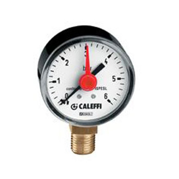 Manómetro radial, D50 mm, 0-4 bar, 1/4'', 557304 Caleffi