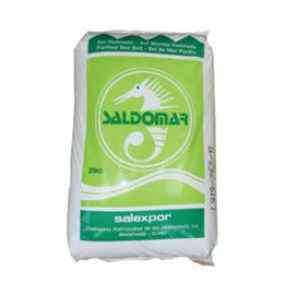 Sal para piscinas e uso alimentar, refinado Saldomar 25Kg