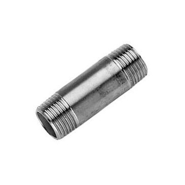 Ponta roscada dupla 1/2'' inox AISI 316 (55 mm)